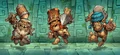 Three pygmies in Hearthstone.