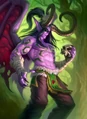 Illidan holding the Skull of Gul'dan.