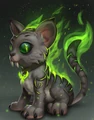 "Fel Kitty" concept art by Tyson Murphy.