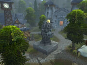 Ashbringer statue in Hearthglen inCata