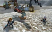 Two Fizzcrank Airmen and a Fizzcrank Anti-Scourge Cannon, ready to fight off some troggs