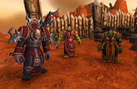 Ritssyn Flamescowl, Mordak Darkfist, and Arnak Fireblade by the burrow.