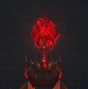 The reforged venthyr sigil above the Crown of the Harvesters.