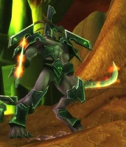 Warbringer Arix'Amal standing in front of the Legion's portal.