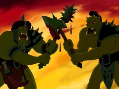 Rend and Maim locked in battle with Durotan.