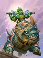 Voone as a member of Akali's Rhinos in Hearthstone Mercenaries.