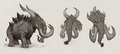 Concept art of a Draenor elekk.