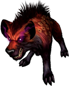A dire hyena in the .