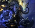 Asoren Darksnout, a tauren death knight.