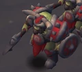 Horde melee minions and prison guards from the Alterac Pass battleground in Heroes of the Storm look like grunts but with a shield.