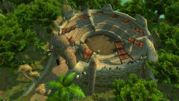 The Gurubashi Arena from the air.