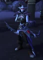 A female Kaldorei dark ranger.