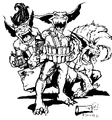 Goblin sappers in the Warcraft II manual.