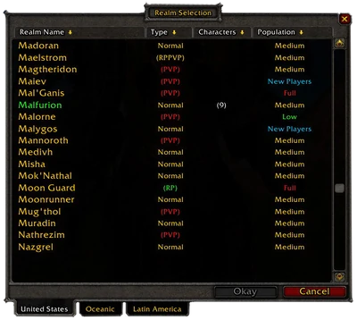 First time on the official World of Warcraft server