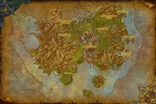 Zuldazar map