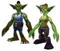 A male and female goblin as they appeared prior to Cataclysm.