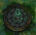 Titan runes on a platform below Cenarius in the Heart of the Dream.