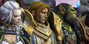 Jaina, Anduin, and Thrall at Sylvanas' trial.