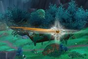 While traveling from one translocator to another, the player is turned into a bolt of energy.