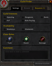 GuildFinder Settings