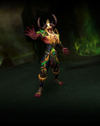 A male blood elf demon hunter.