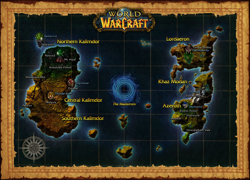 warcraft 2 world map