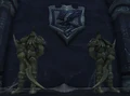 House Ravencrest crest and statues.