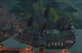 The Banshee's Wail docked in the Port of Zandalar.