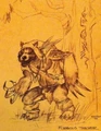 "Furbolg tracker" concept art by Chris Metzen from 1999.