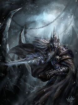 A dark magic wielding lich king with a tragic backstory? Shirtless