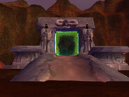 The active Dark Portal on the Azeroth side, as seen in World of Warcraft after patch 2.0.1