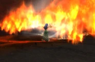 A Windcaller leading players through the flames.