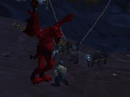 Flint fighting Bouldergut to save his father.