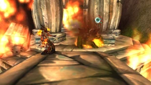 Hamuul bound by Leyara's magic.