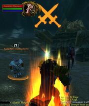 The animation for Crusader's proc spell, "Holy Strength".