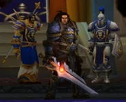 Varian wielding Shalamayne in the Ulduar trailer