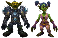 Male and female Goblin models.