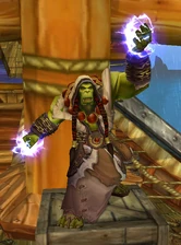 Thrall unleashing the elements on the alliance at Vengeance Wake in Lost Isles.