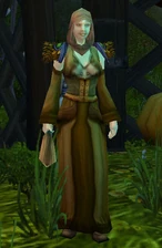 Celestine outside Stormwind during Hallow's End.