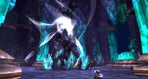 Members of The Earthen Ring try and maintain the broken World Pillar.