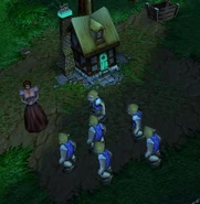 Andrew is the nearest to the house.