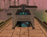 One of the two entries to the dam interior.