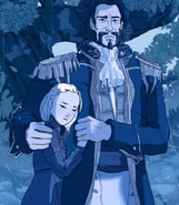 Jaina by Daelin's side after Derek's death.