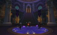 The interior of the Violet Citadel, with Rhonin and his advisors.