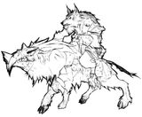 Concept artwork of the worgen racial mount; not finalized[cn]in and subsequently removed.