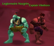 Legionnaire Nazgrim along with Captain Vilethorn after they escaped from the Naga in Nespirah