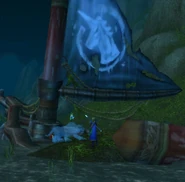 Wreckage of the Flying Osprey, a high elven destroyer south of Menethil Harbor.