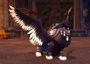 Winged Guardian rearing as a ground mount