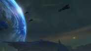 Argus sky with Azeroth in view