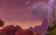 Draenor's two moons over Talador.